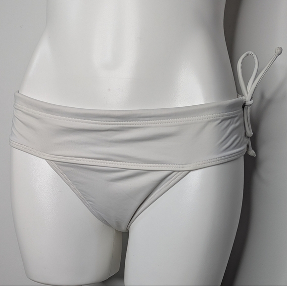 Athleta White Full Coverage Bikini Bottom M - Picture 2 of 10